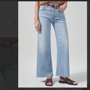 Citizens Of Humanity Lyra Crop Wide Leg Jeans Size 28 In Marquee